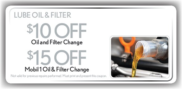 nissan oil and filter change coupons